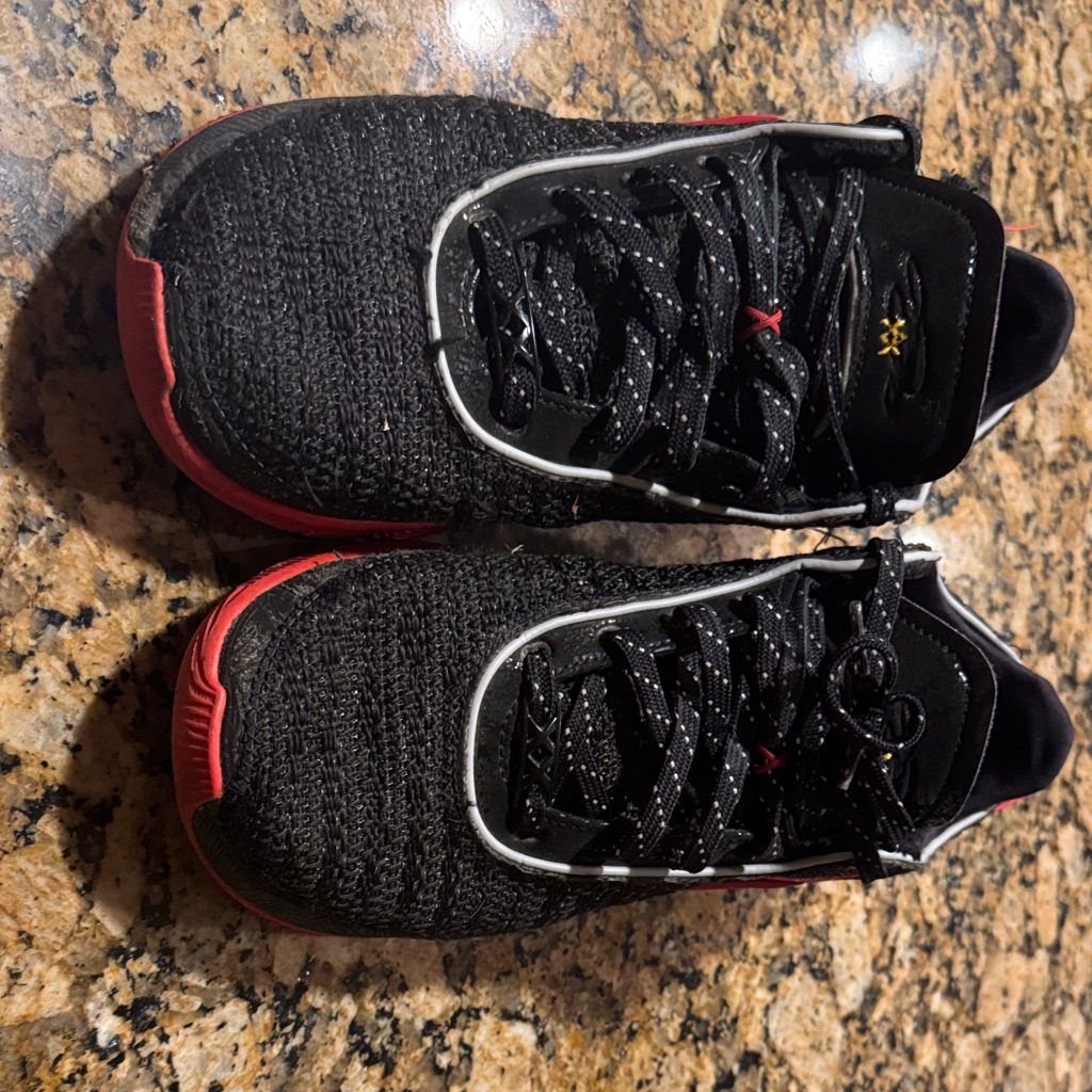 Kids Black And Red Sneakers